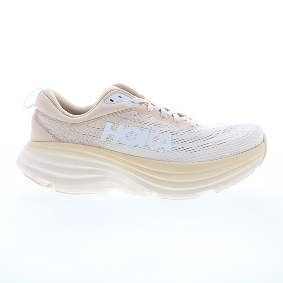 Hoka Womens Bondi 8 Beige Shoes ()